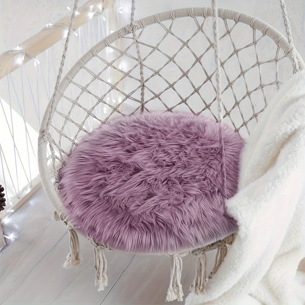 Tapis rond fausse peau de mouton, huit coloris, Ø 30 ou 40 cm