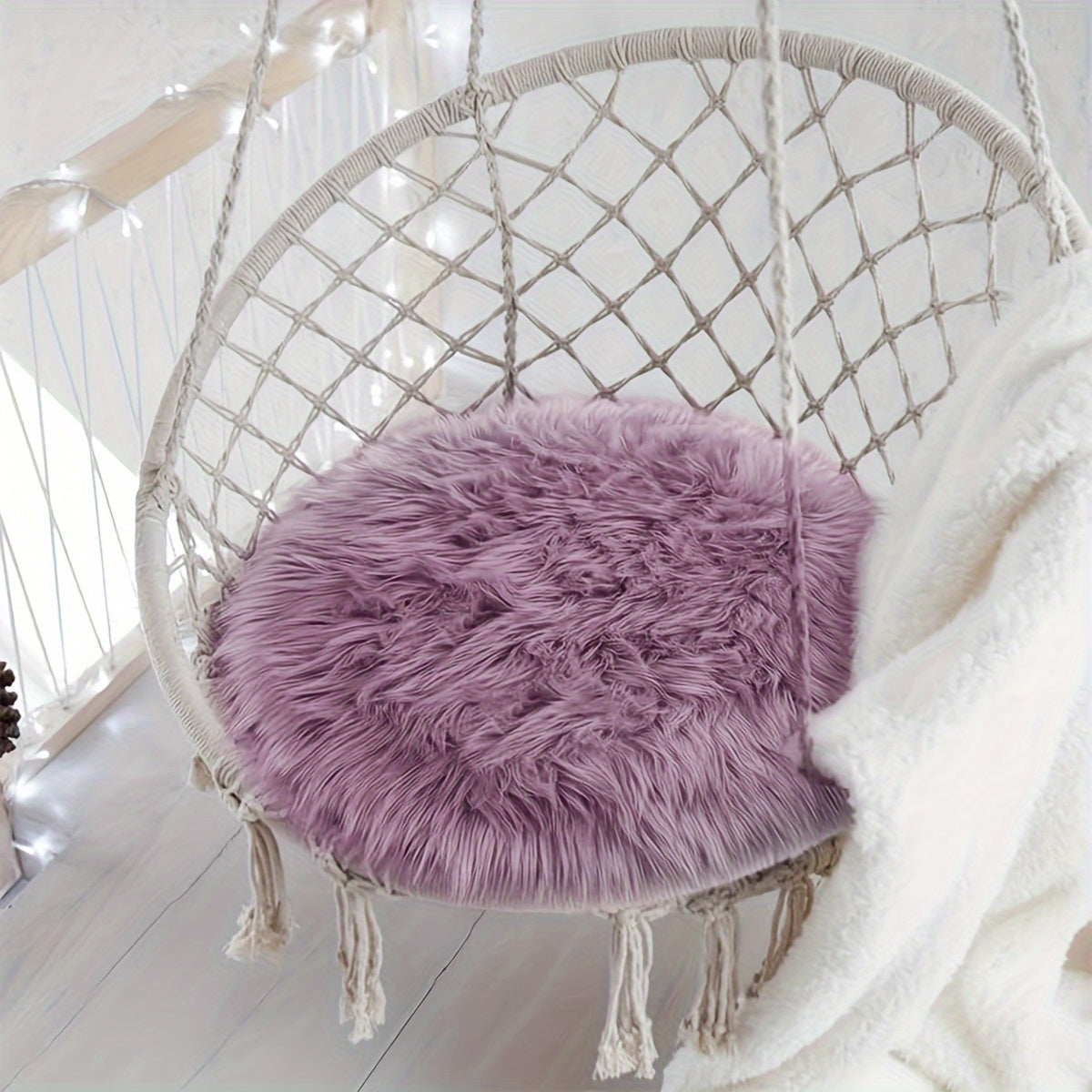 Tapis rond fausse peau de mouton, huit coloris, Ø 30 ou 40 cm