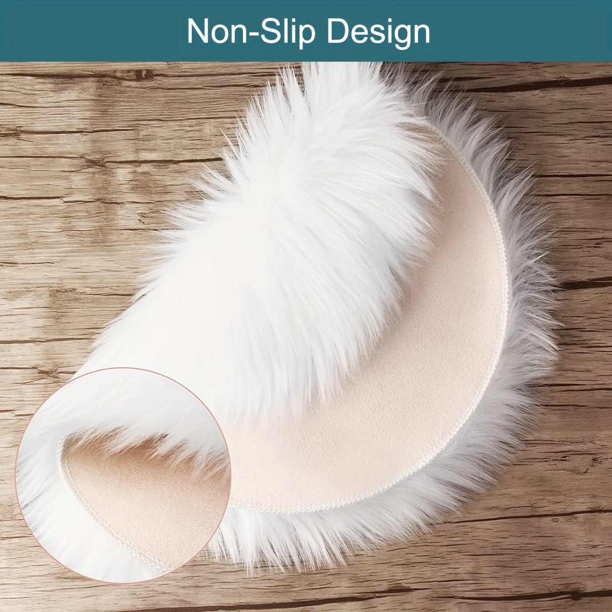 Tapis rond fausse peau de mouton, huit coloris, Ø 30 ou 40 cm