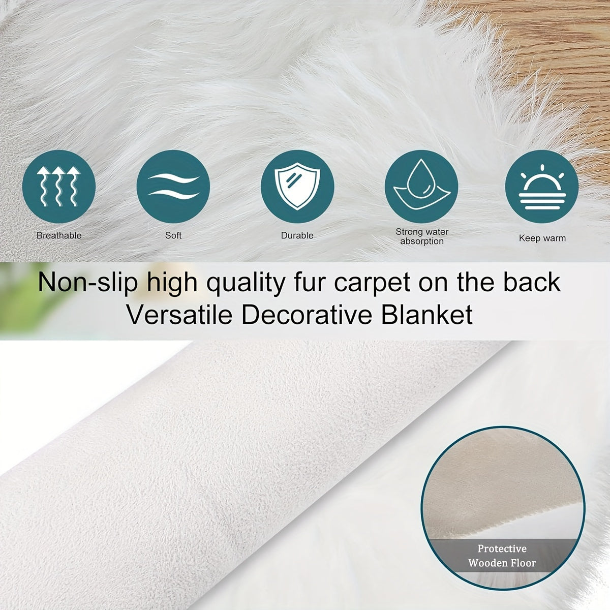 Tapis rond fausse peau de mouton, huit coloris, Ø 30 ou 40 cm