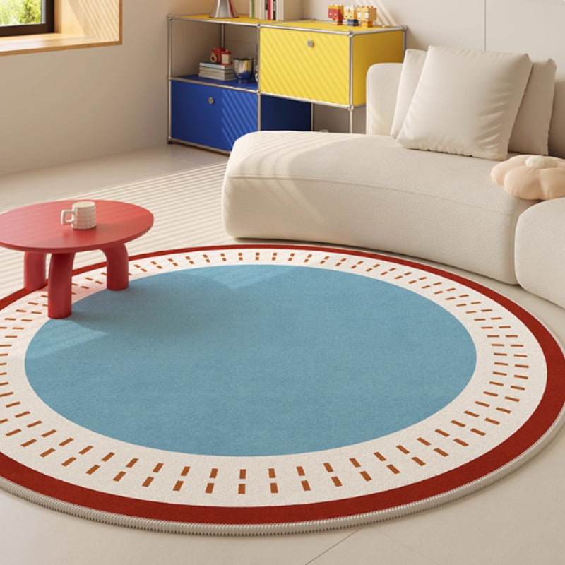 Tapis rond à bordure graphique, quatre motifs, Ø 80 à 180 cm