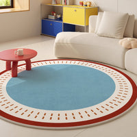 Tapis rond à bordure graphique, quatre motifs, Ø 80 à 180 cm