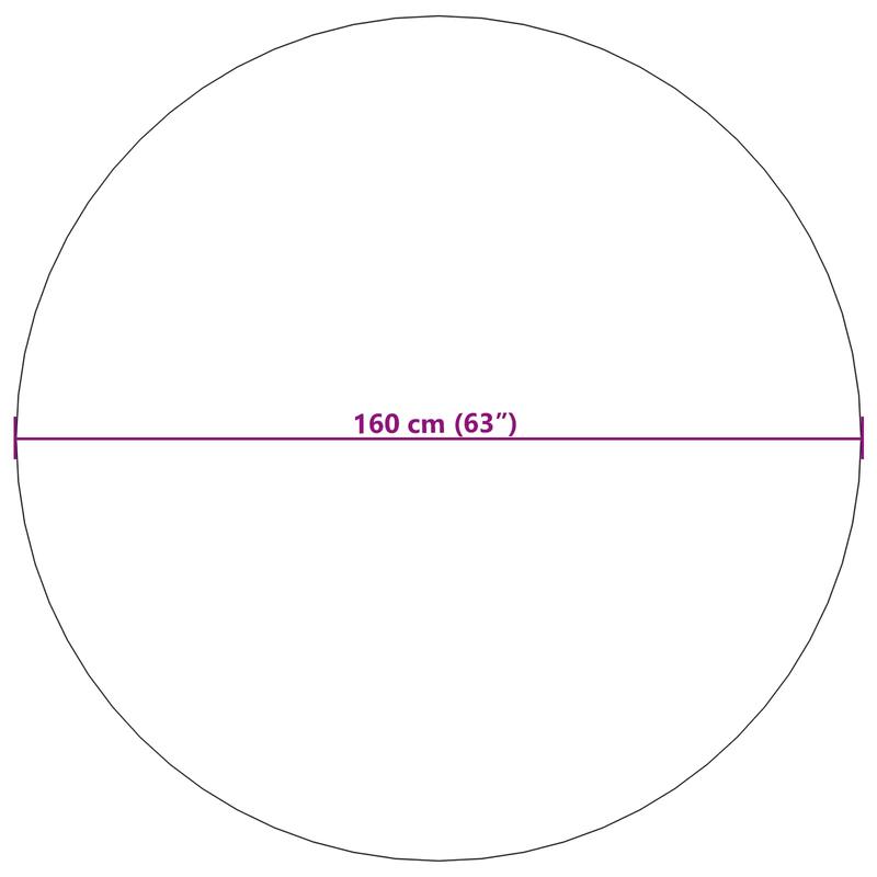 Tapis rond gris à arceaux sculptés dans le poil, Ø 160 cm