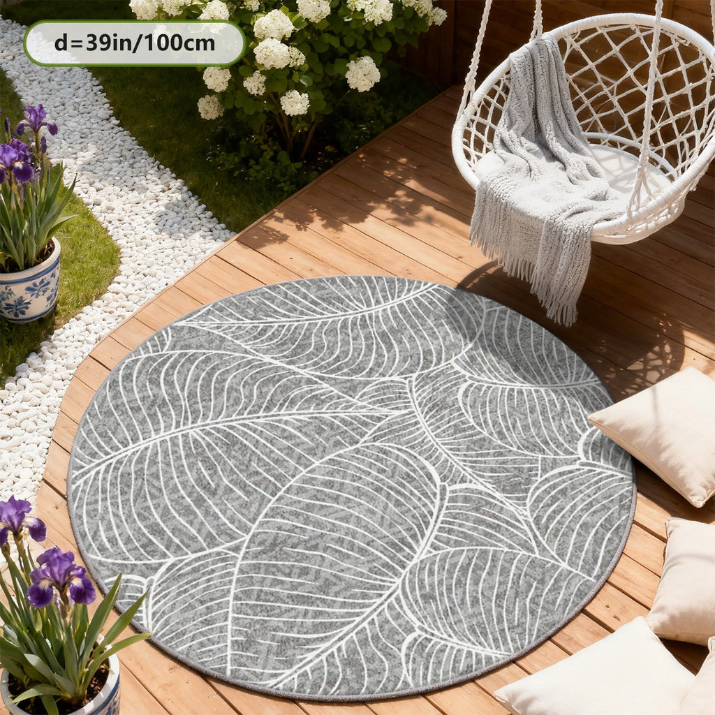 Tapis rond à nervures