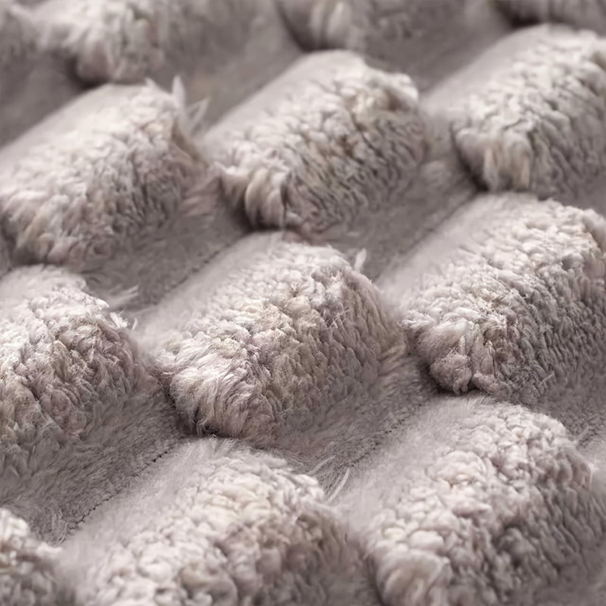 Tapis rond gris à texture de bulles en relief, Ø 50 à 100 cm