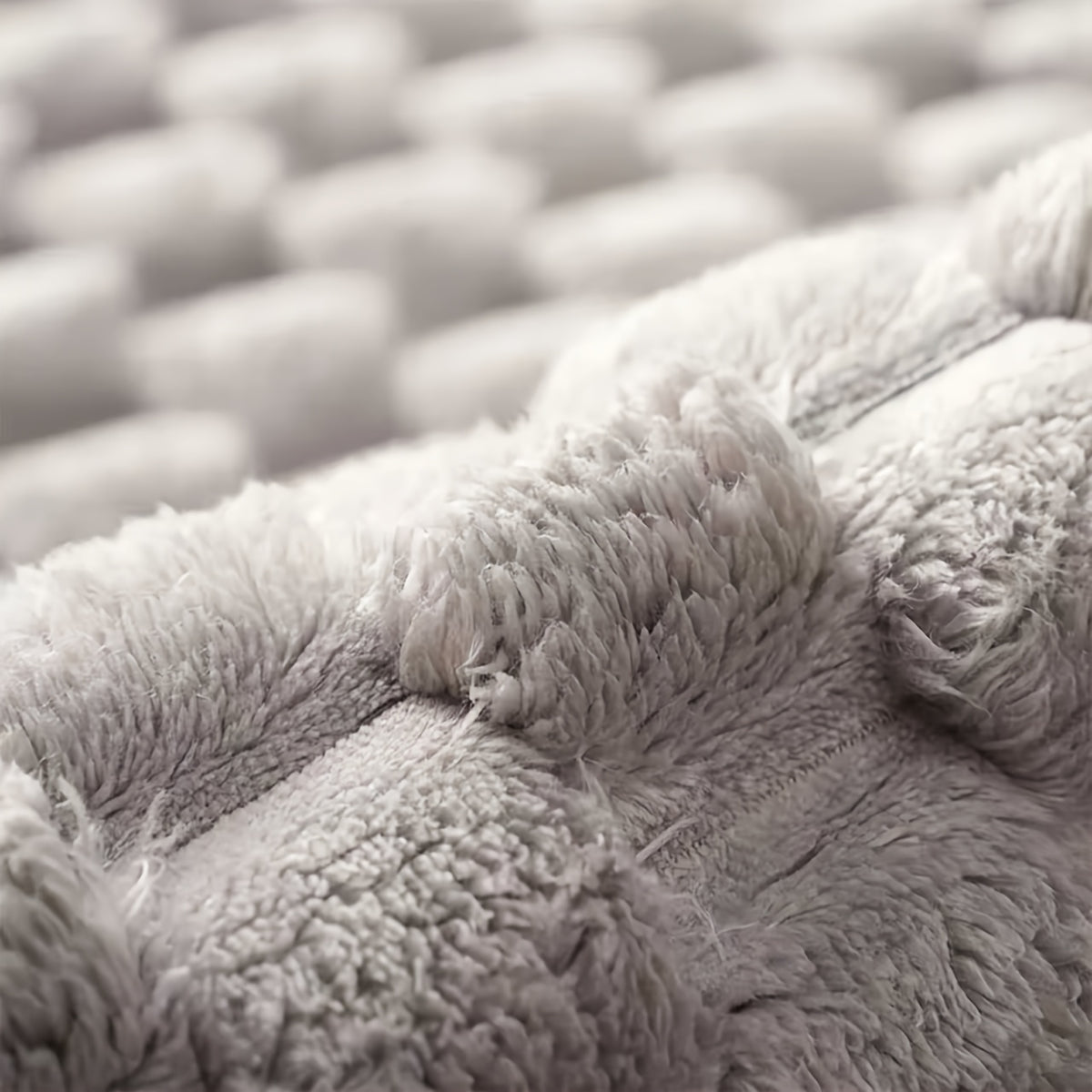 Tapis rond gris à texture de bulles en relief, Ø 50 à 100 cm