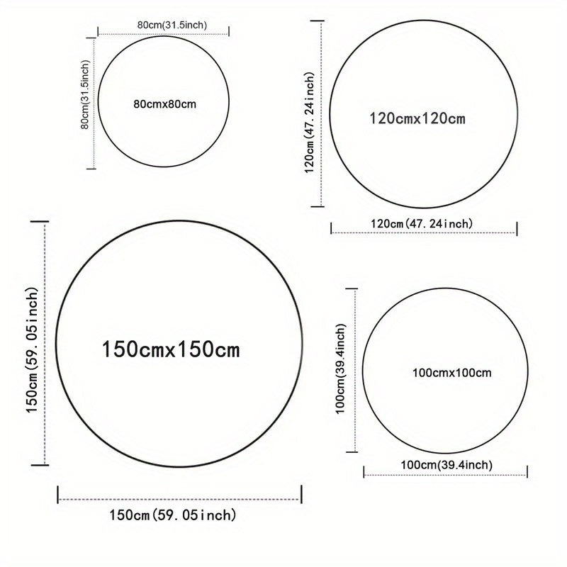 Tapis rond guitare basse, coucher de soleil rétro Ø 150