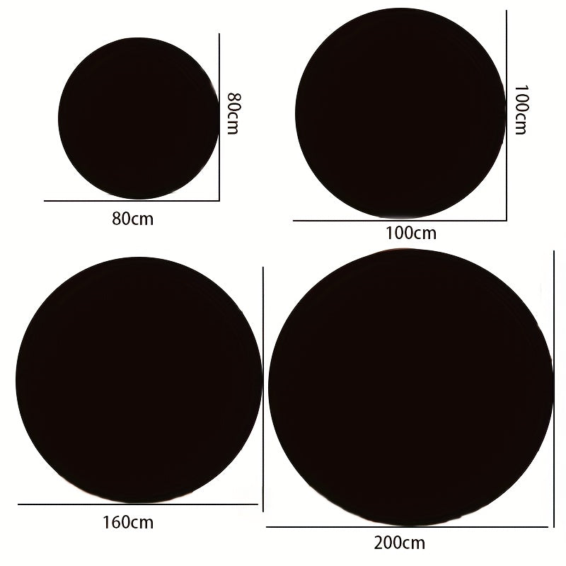Tapis rond ivoire à courbes dorées, jusqu'au très grand Ø 200