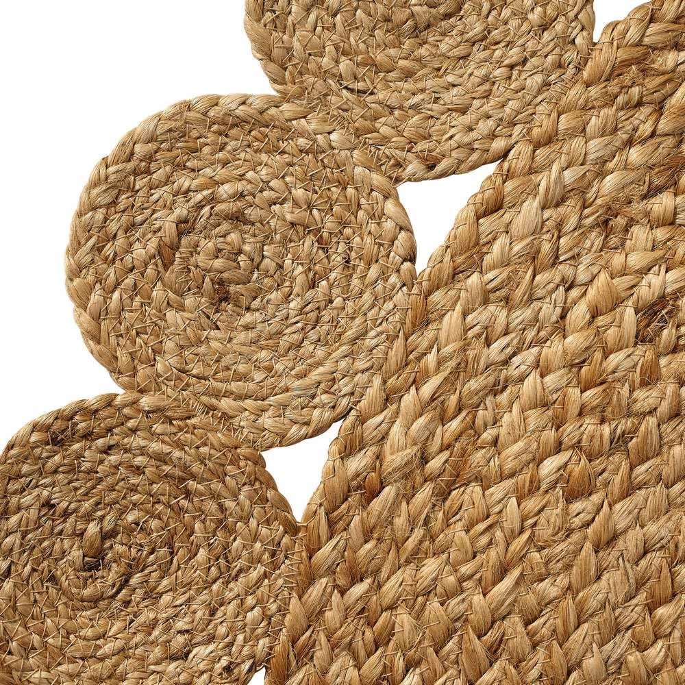 Tapis rond en jute de 120 cm, seulement 5 mm d'épaisseur