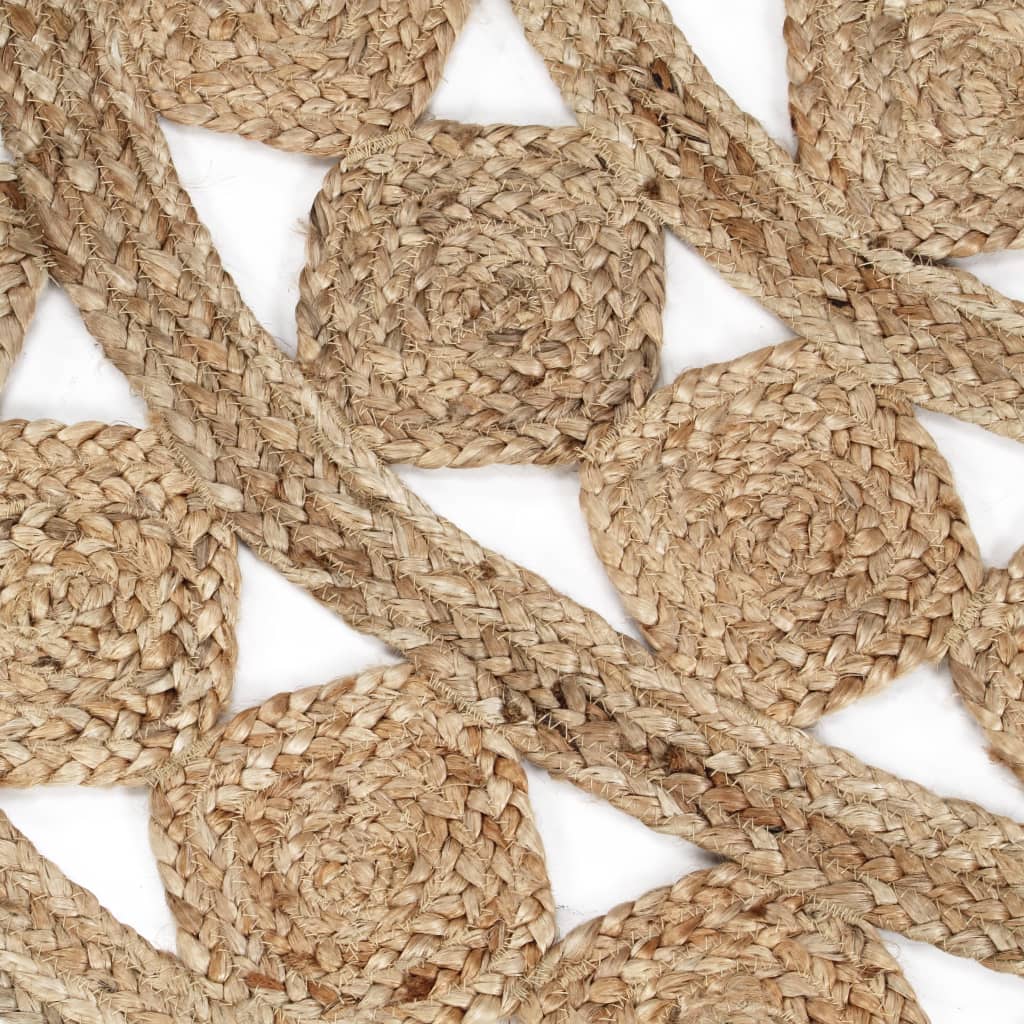 Tapis rond en jute ajouré, motif mandala du 120 au 240 cm