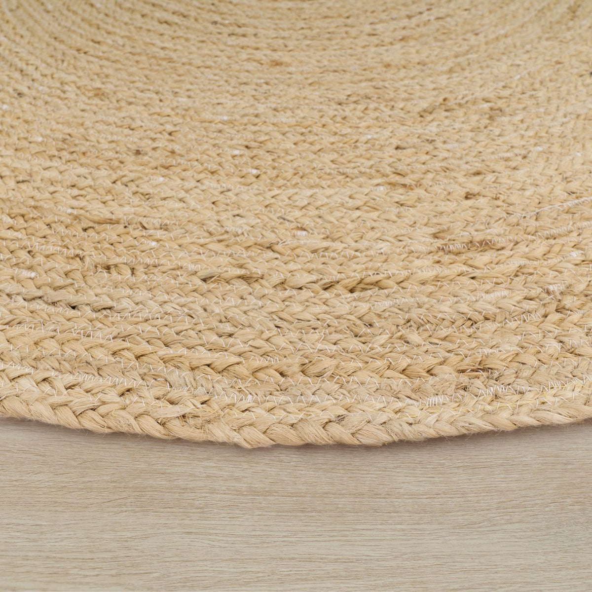 Tapis rond en jute tressé, quatre coloris et cinq tailles