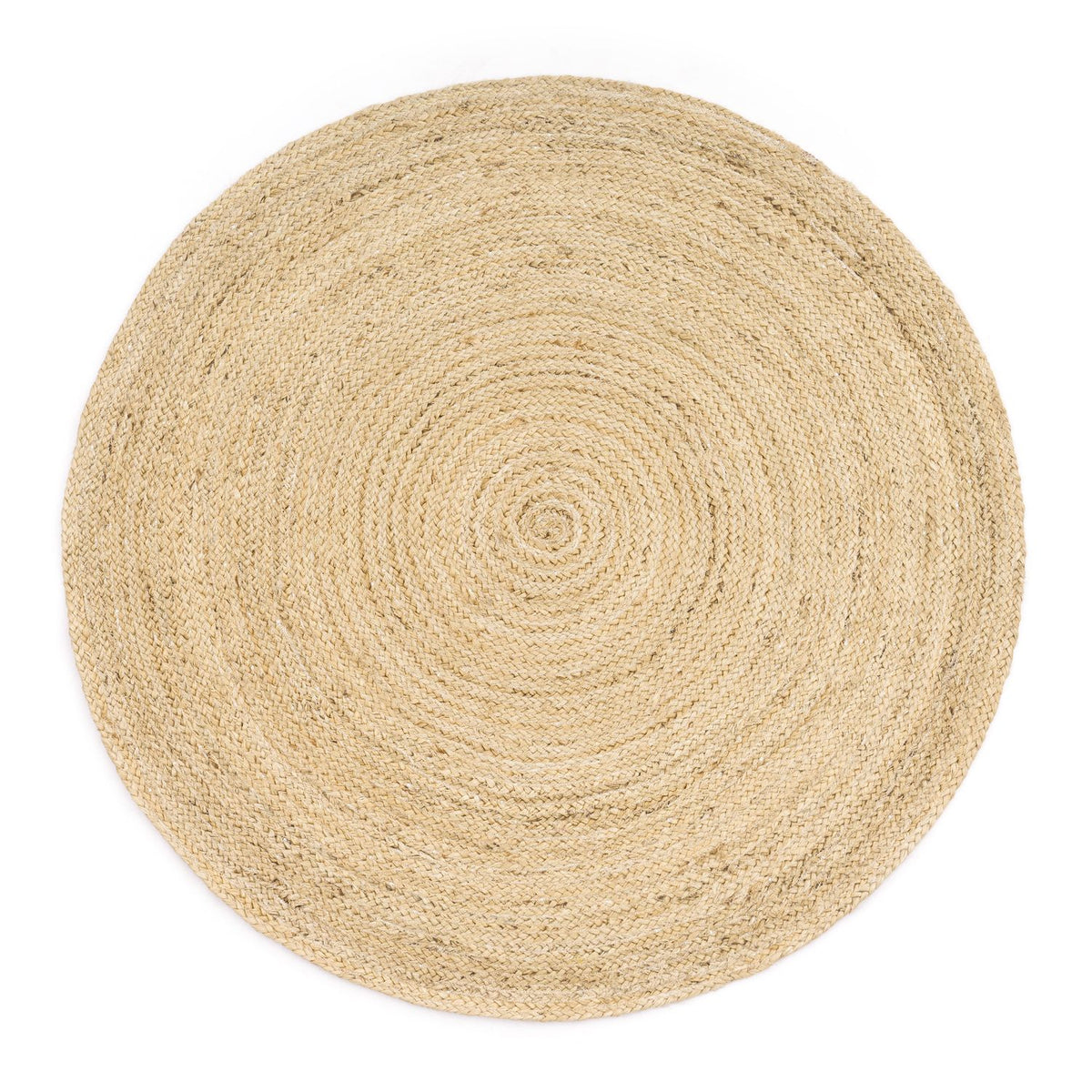 Tapis rond en jute tressé, quatre coloris et cinq tailles