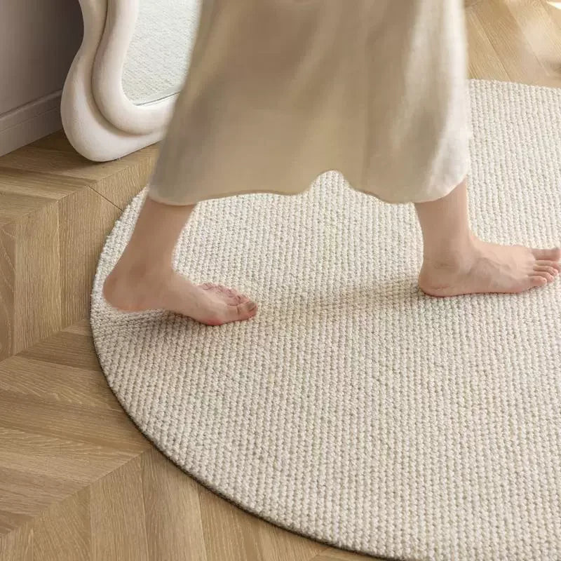 Tapis rond en laine bouclée, six diamètres jusqu'à 400 cm