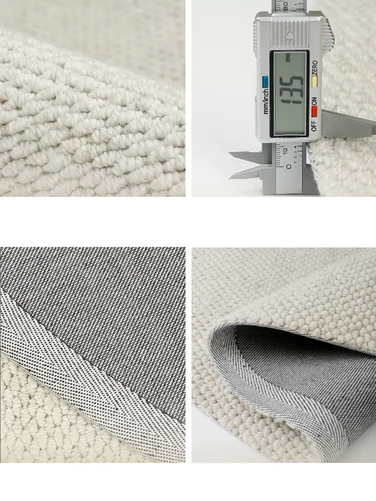 Tapis rond en laine bouclée, six diamètres jusqu'à 400 cm