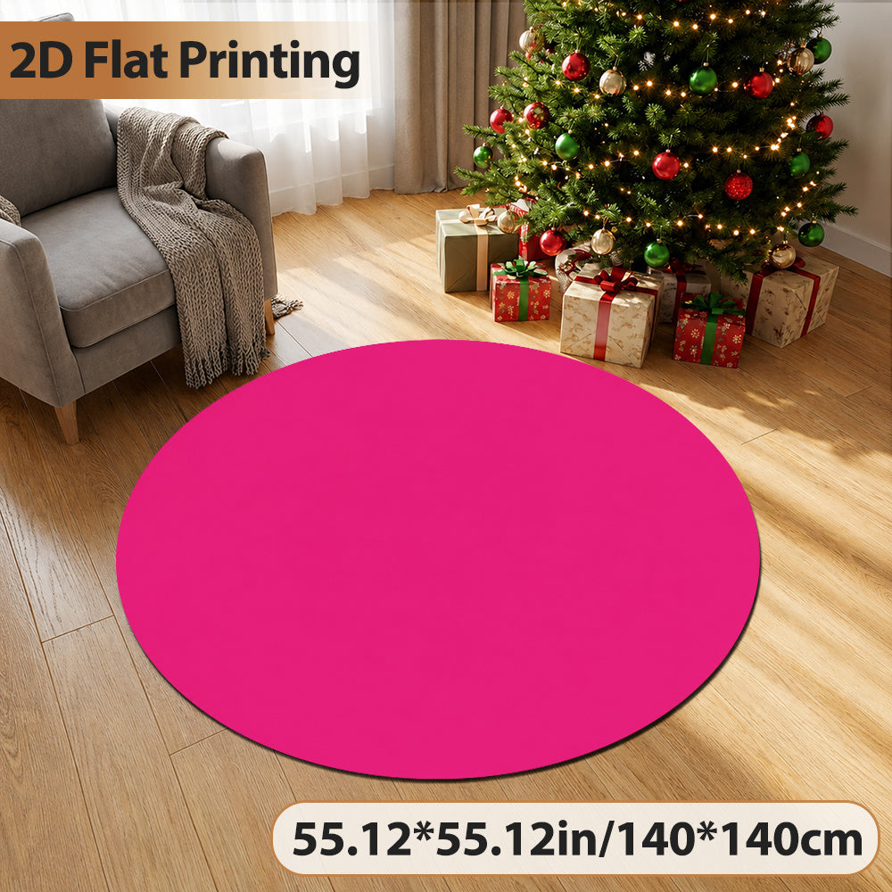 Tapis rond magenta uni, velours coupé, Ø 160 ou Ø 200 cm