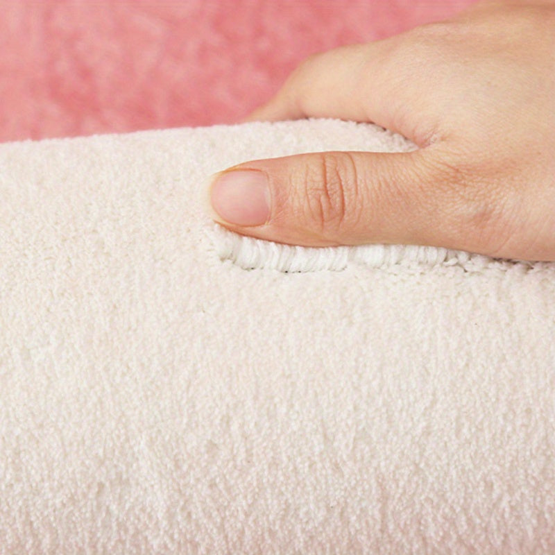 Tapis rond marguerite beige ou vert d'eau, huit diamètres