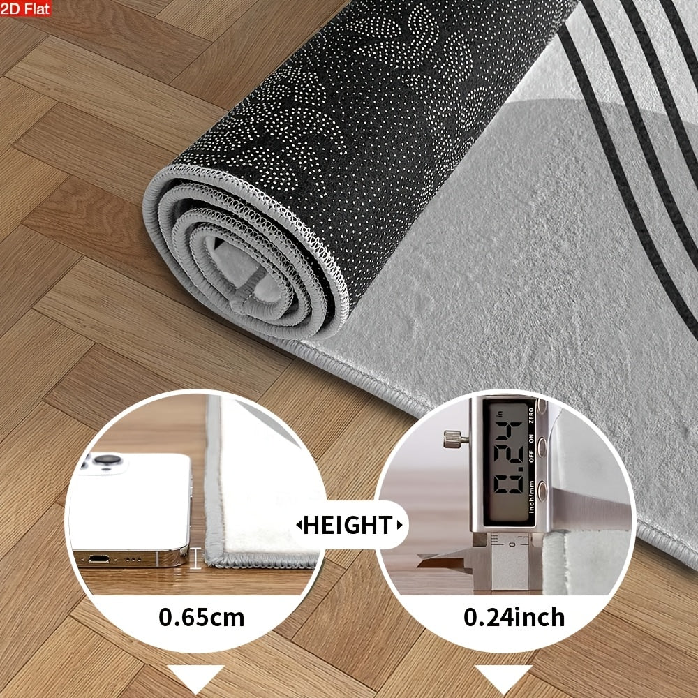 Tapis rond minimaliste gris et ivoire, six diamètres vendus