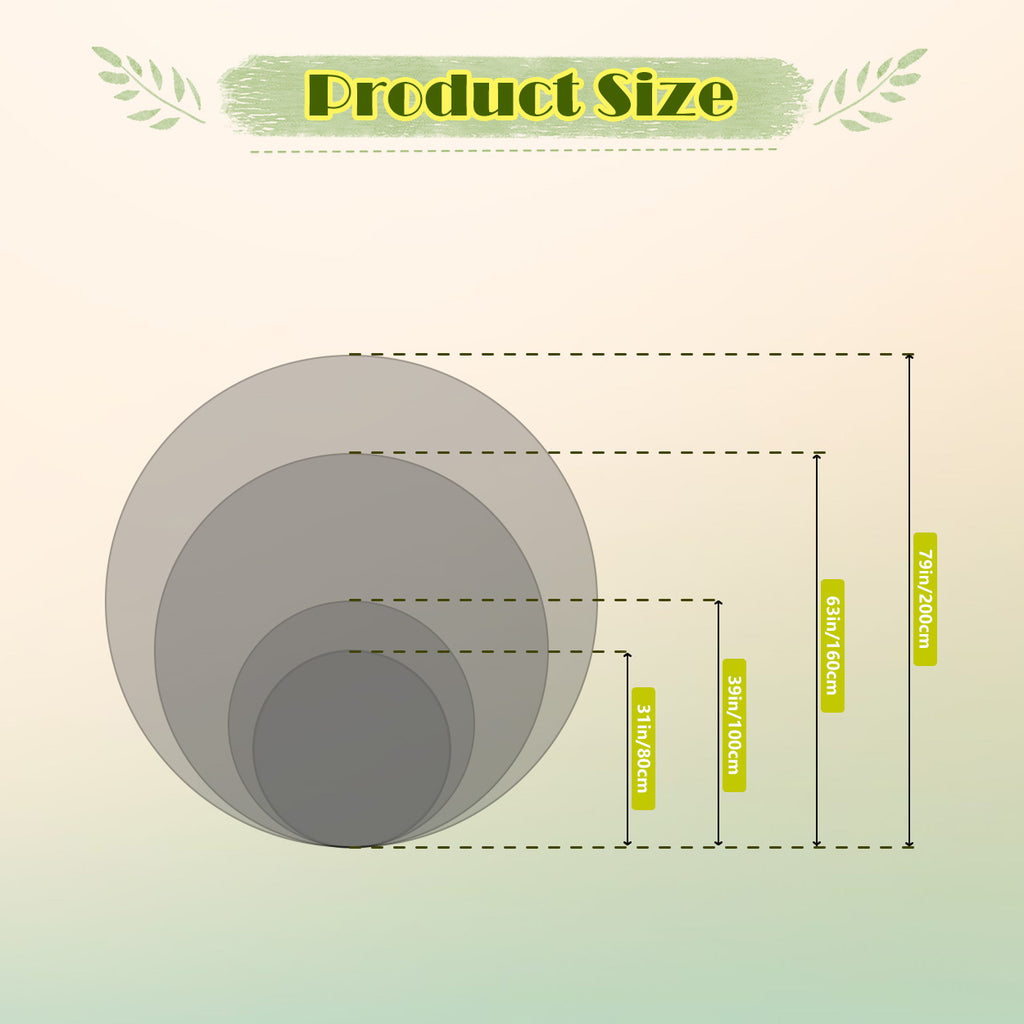 Tapis rond blanc à quadrillage noir, grand format Ø 200 cm