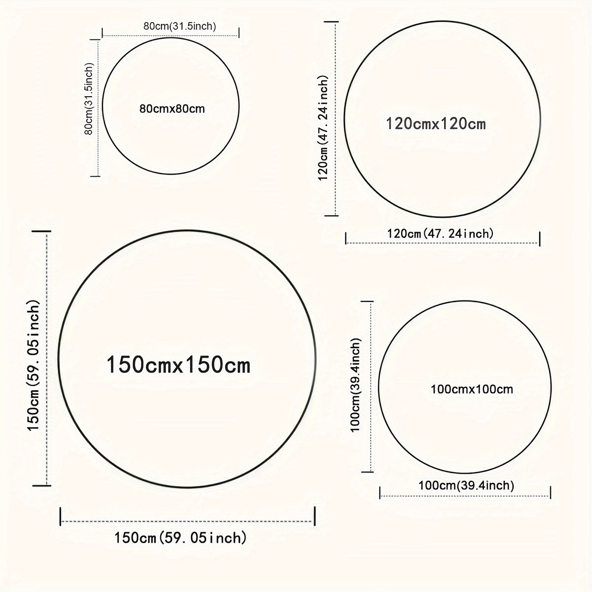 Tapis rond noir à lettrage imprimé et fouet de pâtissier