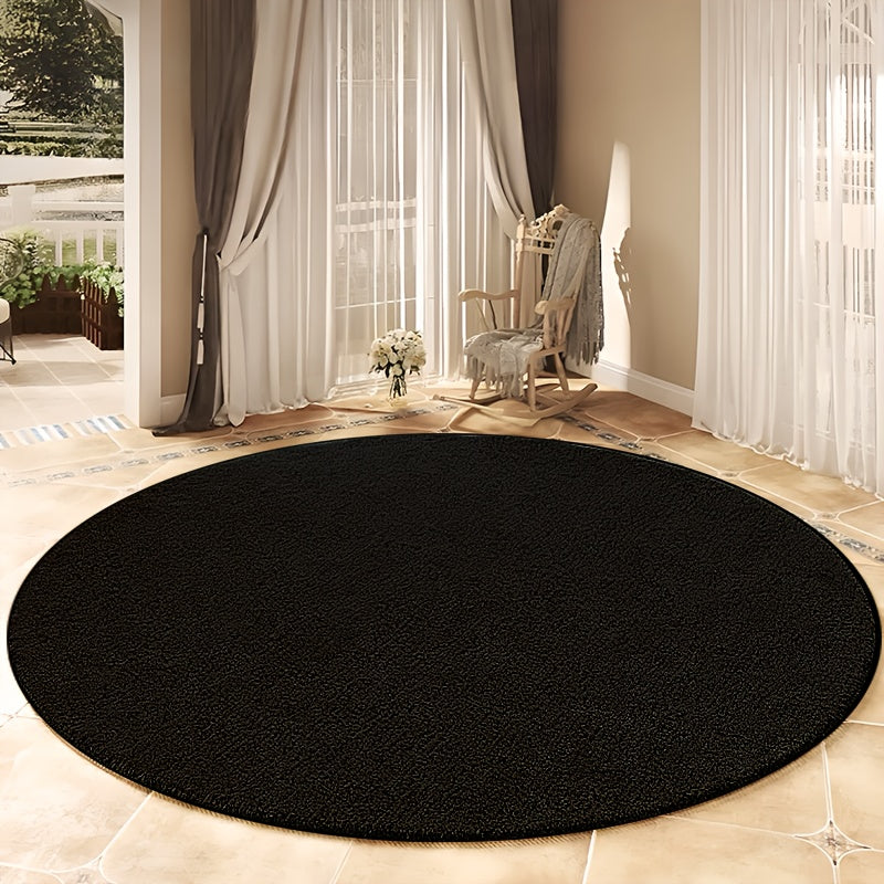 Tapis rond noir uni pour batterie, Ø 160 ou 180 cm au choix