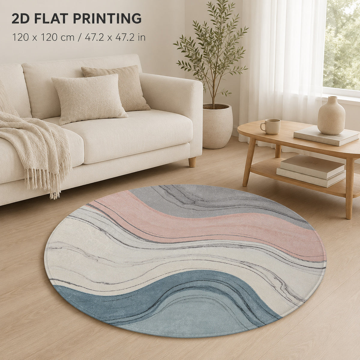 120 cm * 120 cm (47.24 po * 47.24 po)