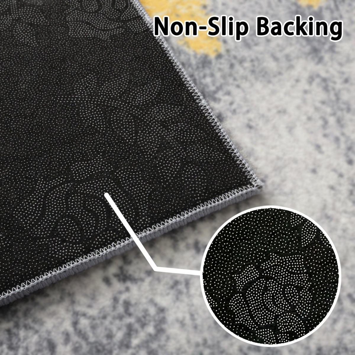 Tapis rond mandala bohème beige et bleu, Ø 100 ou 200 cm