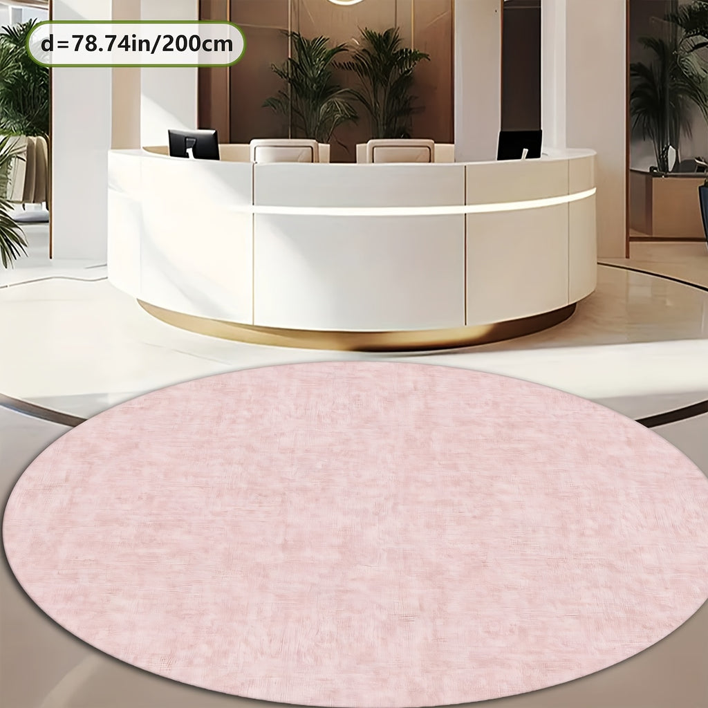 Tapis rond rose poudré uni à 800 g/m², Ø 160 cm en format unique