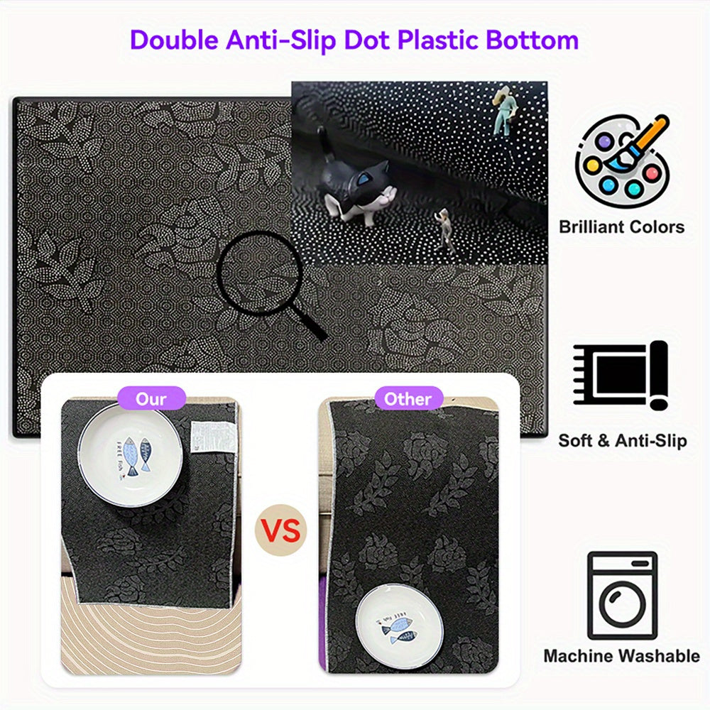 Tapis rond sable à anneaux imprimés, neuf diamètres vendus