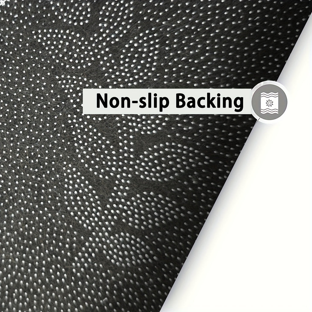 Tapis rond nordique moutarde à chevrons, cinq diamètres