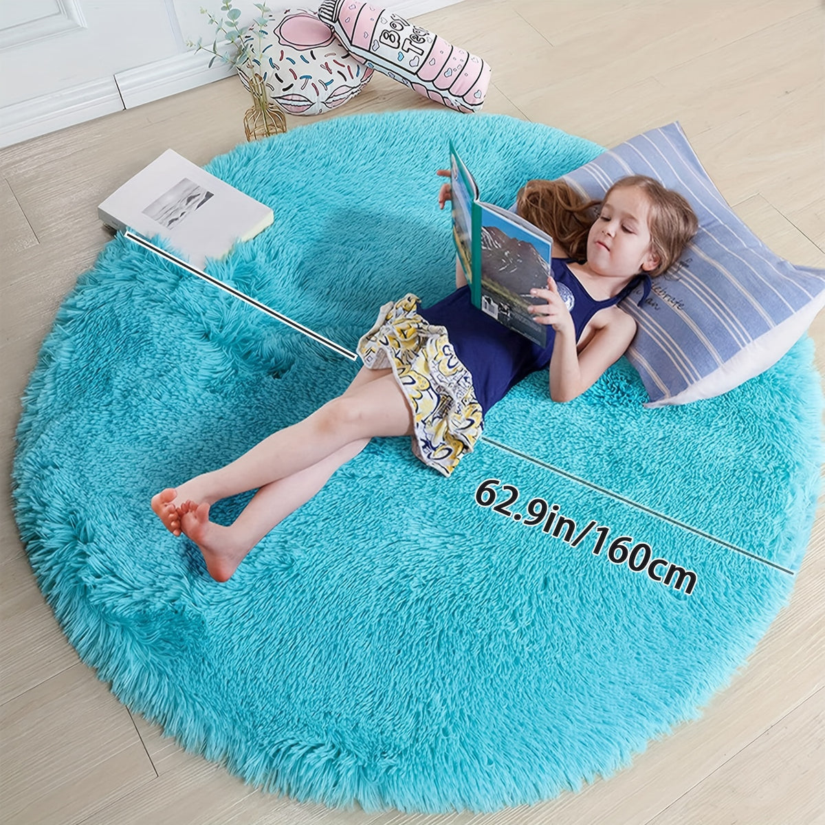 Bleu Chaud / 62,9 Pouces * 62,9 Pouces / 160 Cm * 160 Cm