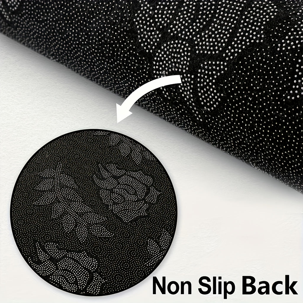 Tapis rond soleil rose poudré et écru, imprimé à plat 2D