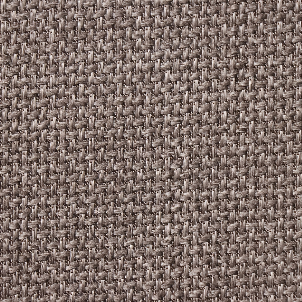 Tapis rond taupe à effet lin tissé, esprit nordique épuré