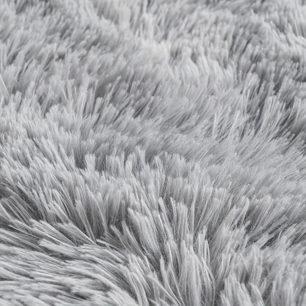 Tapis rond tie-dye gris clair, trois formats de 60 à 200 cm