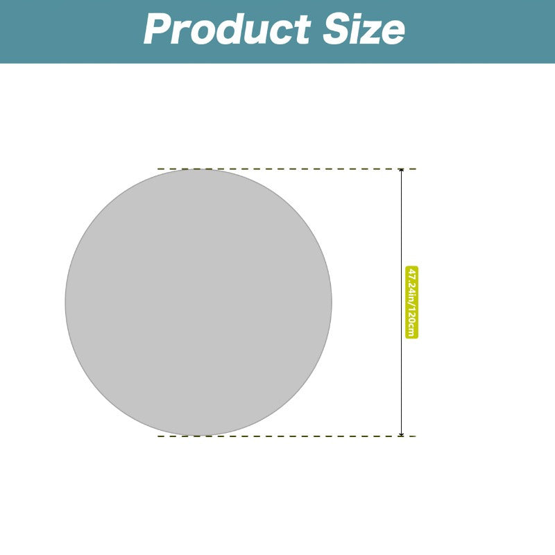 Tapis rond gris clair tie-dye Ø 180 cm, machine autorisée