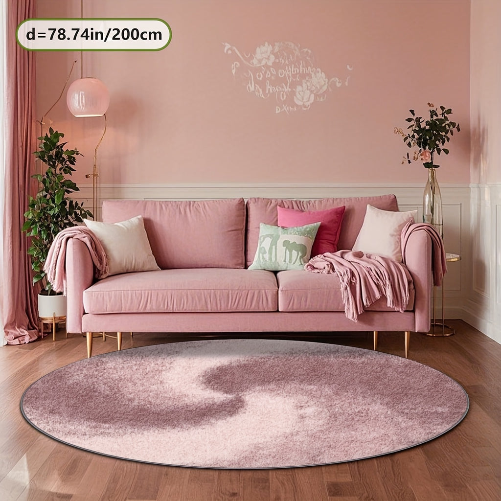 Tapis rond mauve et rose en tourbillon, Ø 80, 100 ou 160 cm