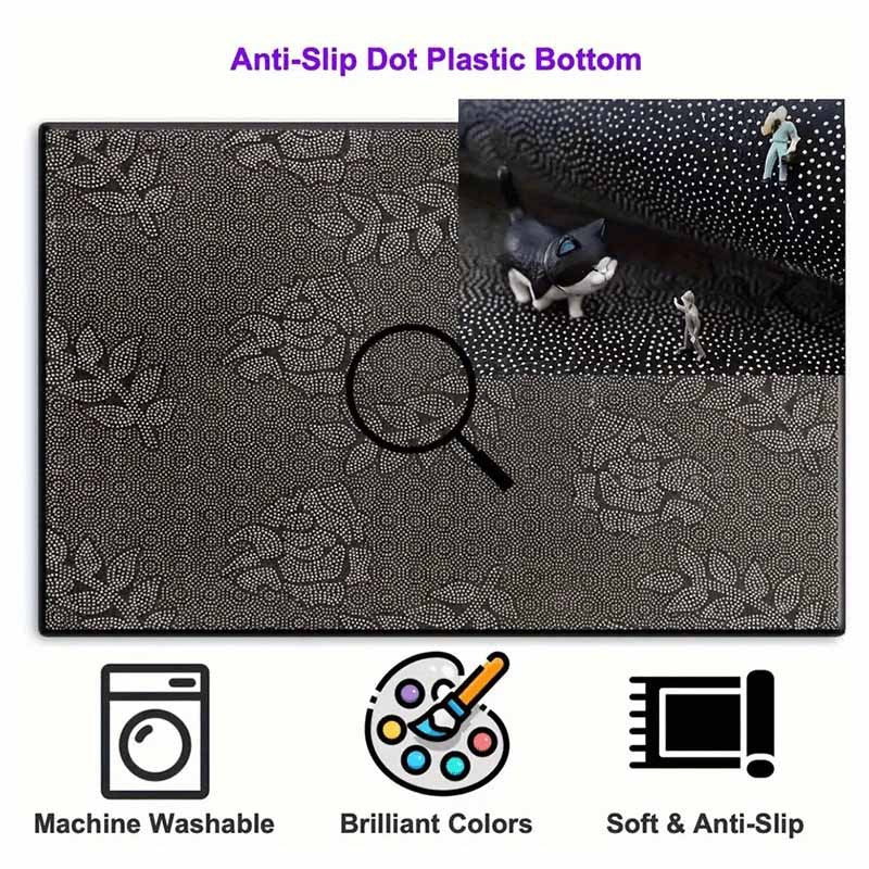 Tapis rond turquoise dégradé, tissé à plat, trois formats