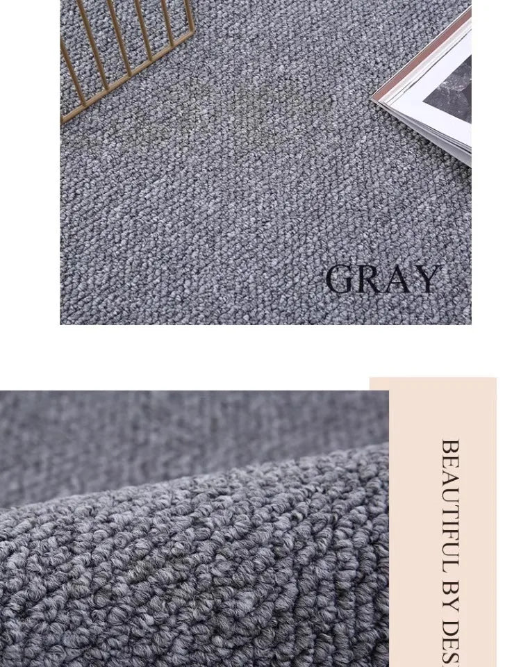 Tapis rond uni à tissage en point d'ananas, trois coloris