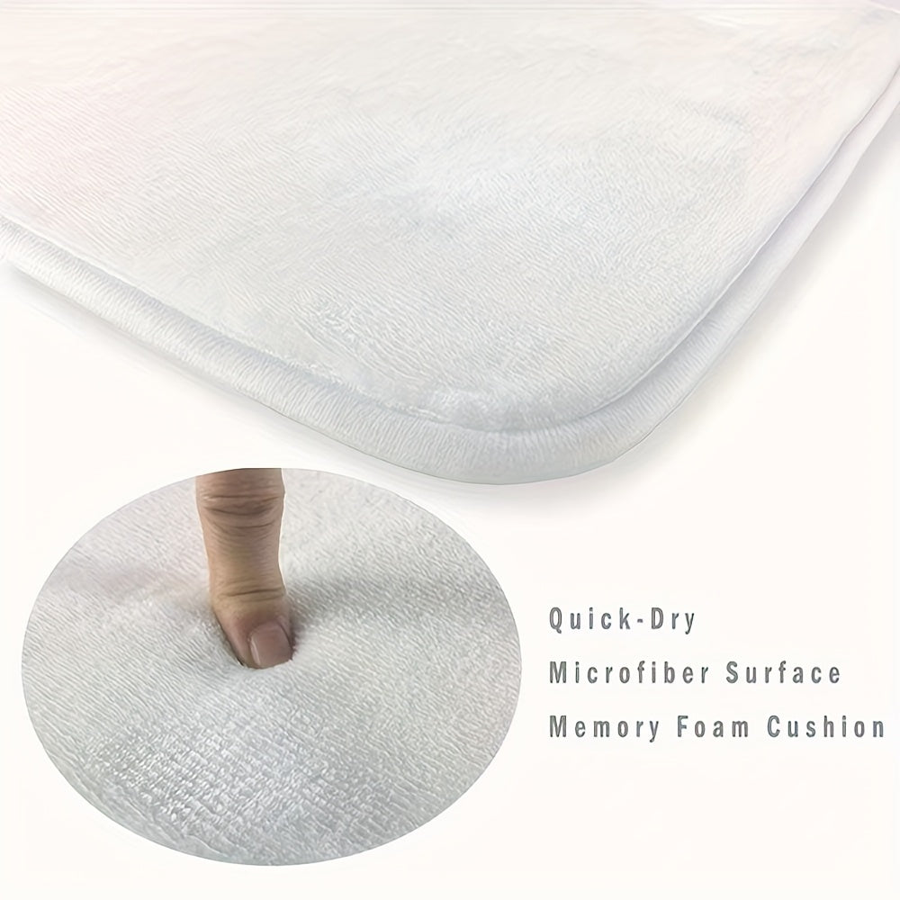 Tapis rond vert sauge à bord festonné crème, dos à points